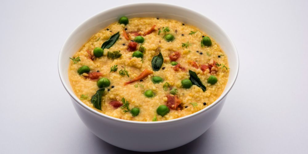 A bowl of Moong dal khichadi