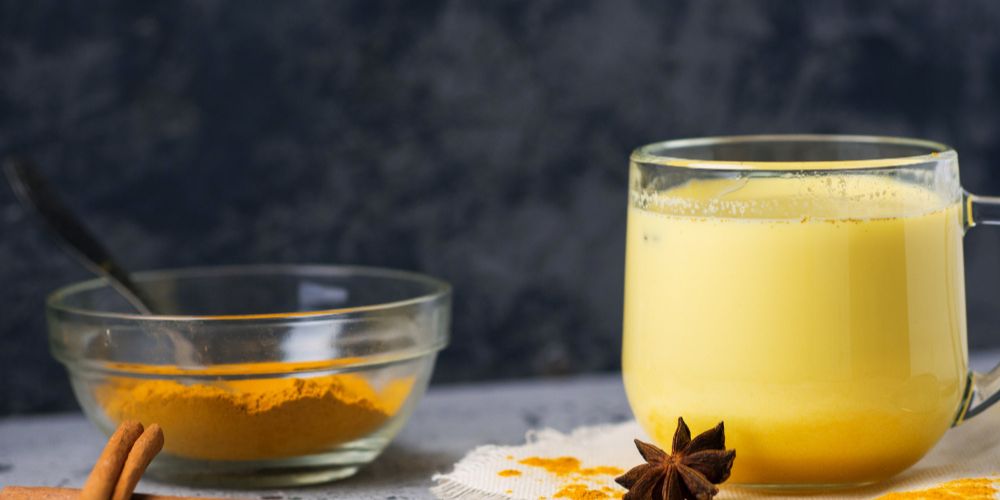 A cup of turmeric milk