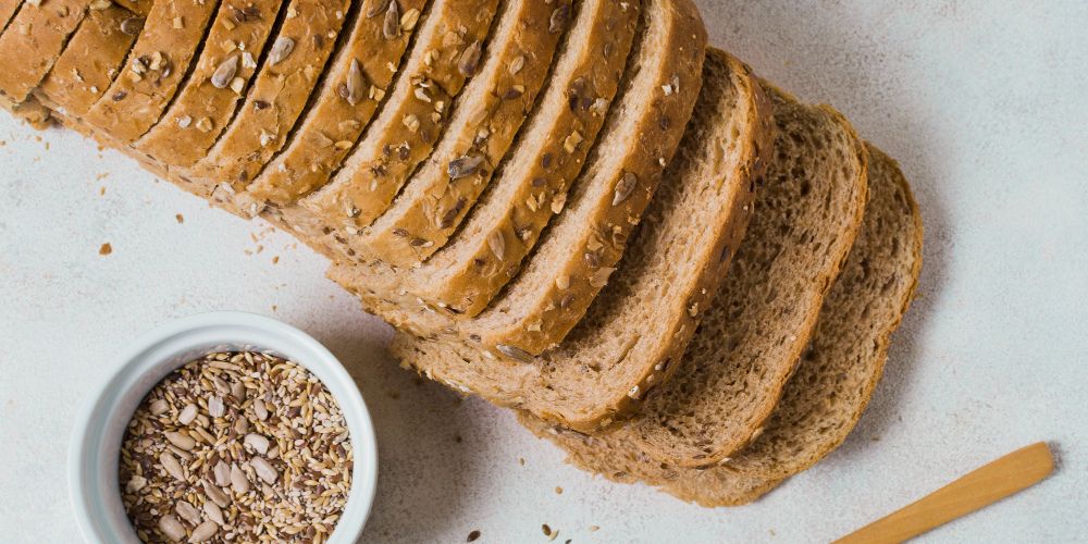Slices of multigrain bread